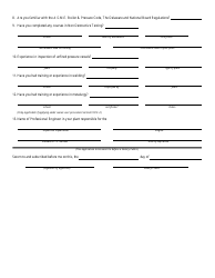 Application for Examination - Boiler Safety Program - Delaware, Page 2
