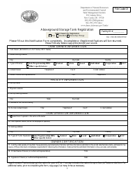 Aboveground Storage Tank Registration Form - Delaware