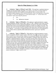 Environmental Permit Application Background Statement - Delaware, Page 5