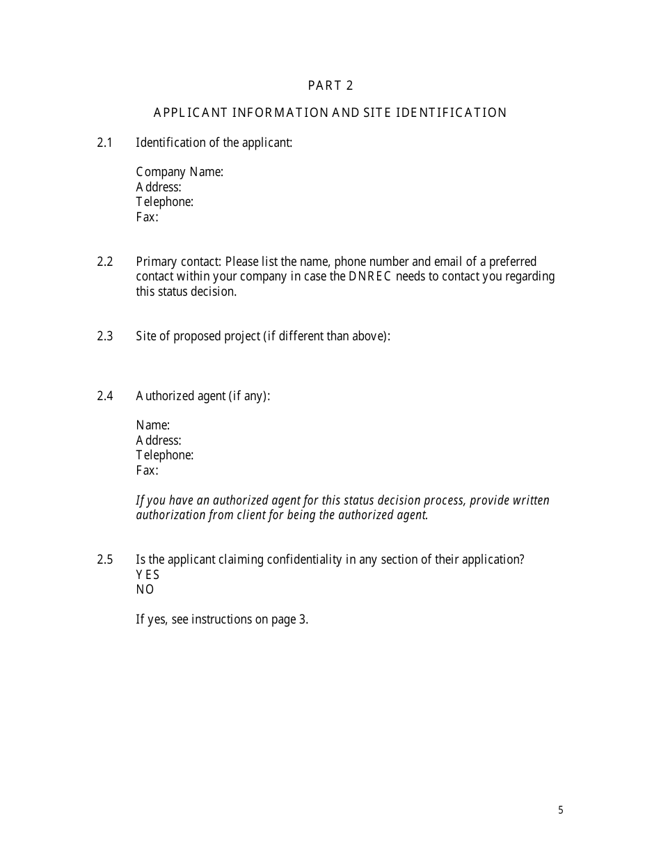Application for a Coastal Zone Act Status Decision - Delaware, Page 5