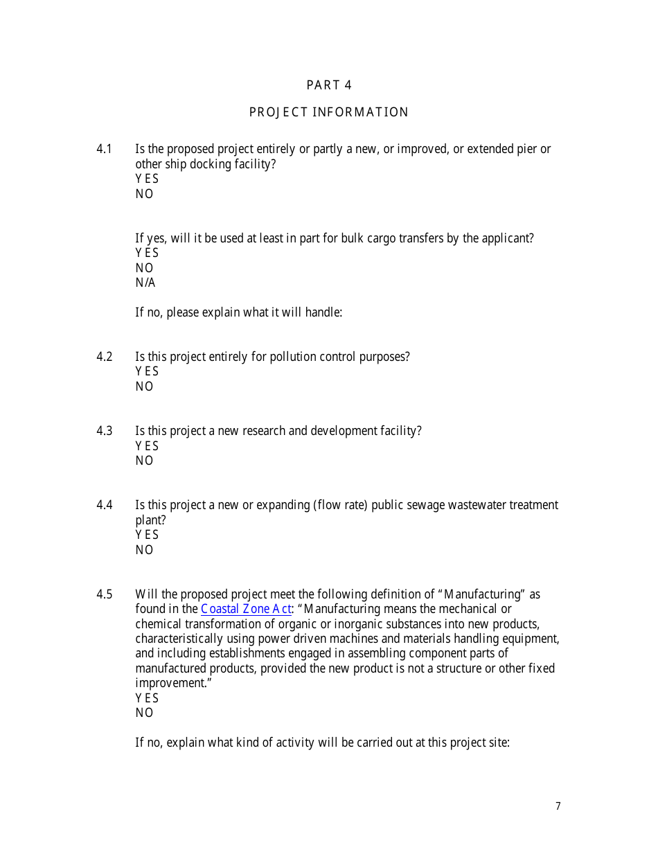 Application for a Coastal Zone Act Status Decision - Delaware, Page 7