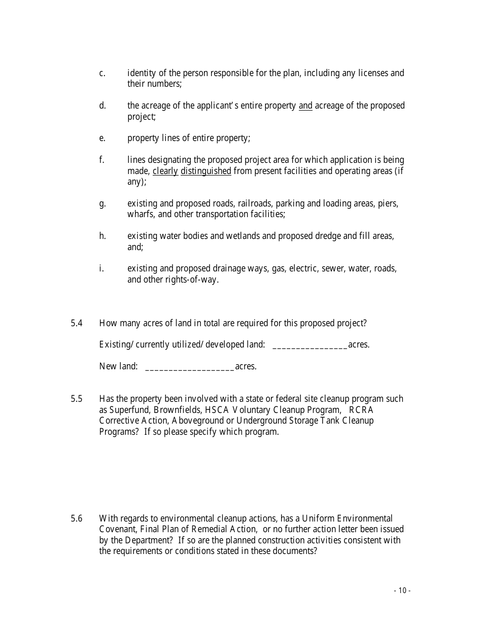 Application for a Coastal Zone Act Permit - Delaware, Page 10