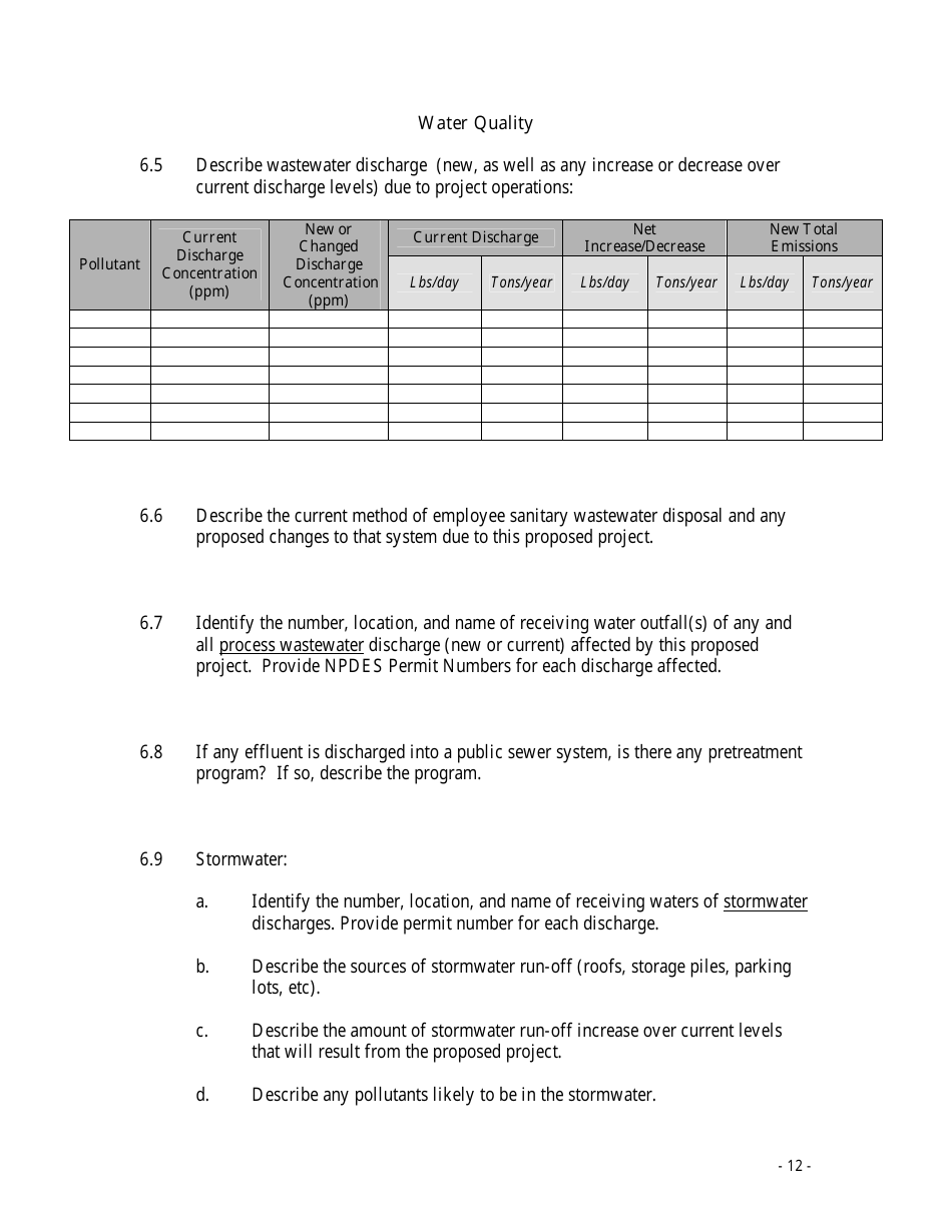 Application for a Coastal Zone Act Permit - Delaware, Page 12