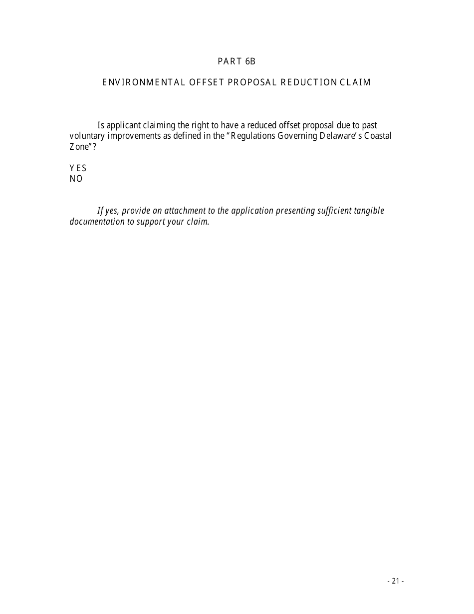 Application for a Coastal Zone Act Permit - Delaware, Page 21