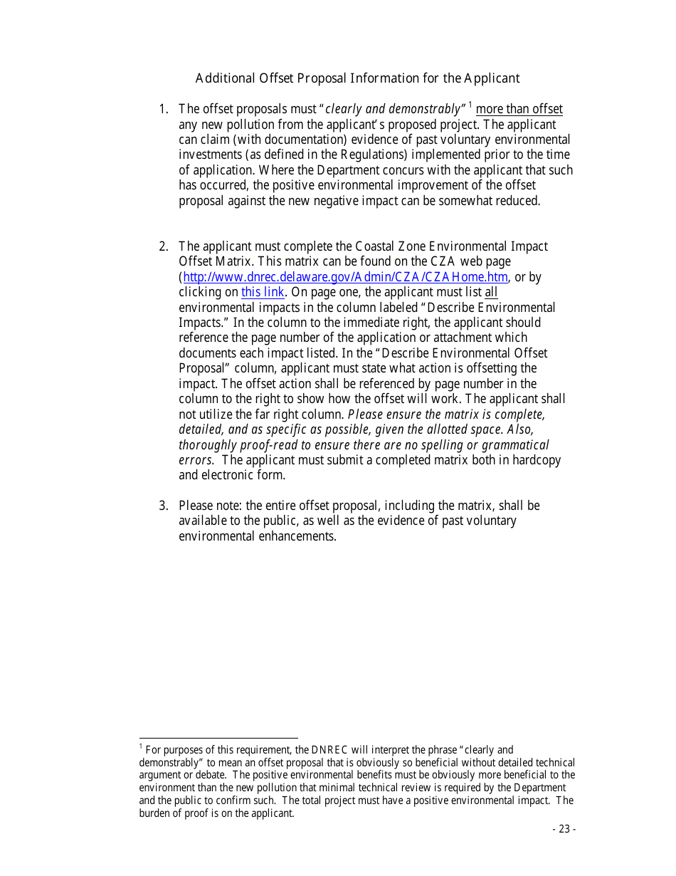 Application for a Coastal Zone Act Permit - Delaware, Page 23