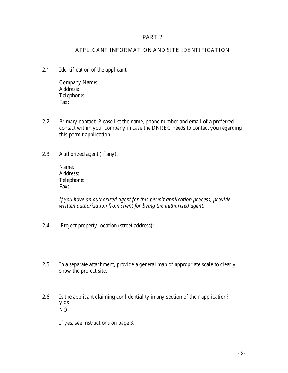 Application for a Coastal Zone Act Permit - Delaware, Page 5