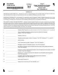 Form 900-NR Estate Tax Returns for Estates of Non-resident Decedents Dying in 2017 - Delaware, Page 4