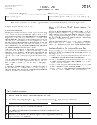 Document preview: Form CT-AIT Angel Investor Tax Credit - Connecticut
