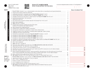 Form CT-1120CU-NCB Nexus Combined Base Tax Calculation - Connecticut