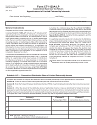 Form CT-1120A-LP &quot;Corporation Business Tax Return - Apportionment of Limited Partnership Interests&quot; - Connecticut