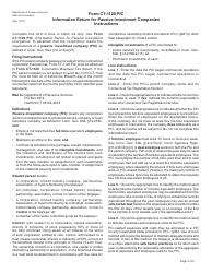 Form CT-1120 PIC Information Return for Passive Investment Companies - Connecticut, Page 2