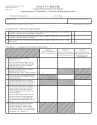 Document preview: Form CT-1120A-SBC Corporation Business Tax Return - Apportionment Computation - Securities Brokerage Services - Connecticut