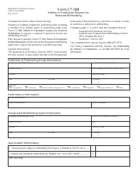 Form CT-588 &quot;Athlete or Entertainer Request for Reduced Withholding&quot; - Connecticut