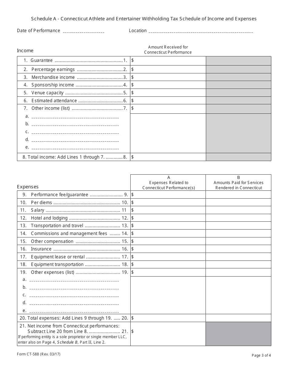 Form CT-588 - Fill Out, Sign Online and Download Printable PDF ...