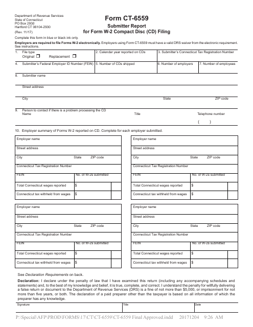 Form CT-6559  Printable Pdf