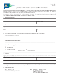 Form DRS-031 &quot;Legislator Authorization to Discuss Tax Information&quot; - Connecticut