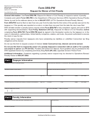 Form DRS-PW Download Printable PDF or Fill Online Request for Waiver of Civil Penalty ...