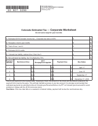 Form DR0112EP Corporate Estimated Income Tax - Colorado, Page 2