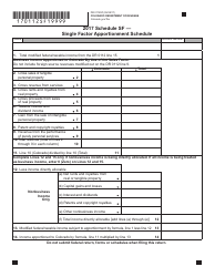 Form DR0112SF Schedule SF Single Factor Apportionment Schedule - Colorado
