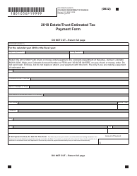 Form DR0105EP Estate/Trust Estimated Tax Payment Form - Colorado, Page 2