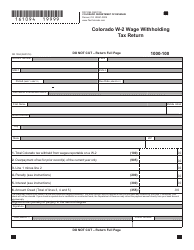 Form DR1094 Colorado W-2 Wage Withholding Tax Return - Colorado, Page 3