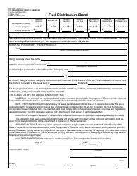Document preview: Form DR7065 Fuel Distributors Bond - Colorado
