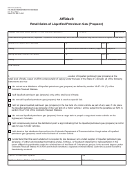 Form DR1501 Affidavit - Retail Sales of Liquefied Petroleum Gas (Propane) - Colorado, Page 2