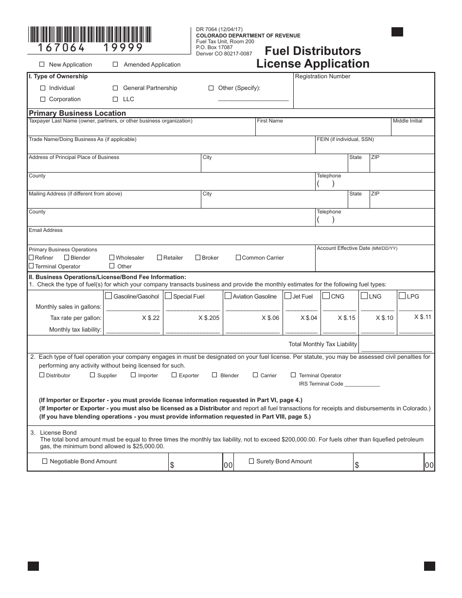 Form DR7064 Fuel License Application Booklet - Colorado, Page 4