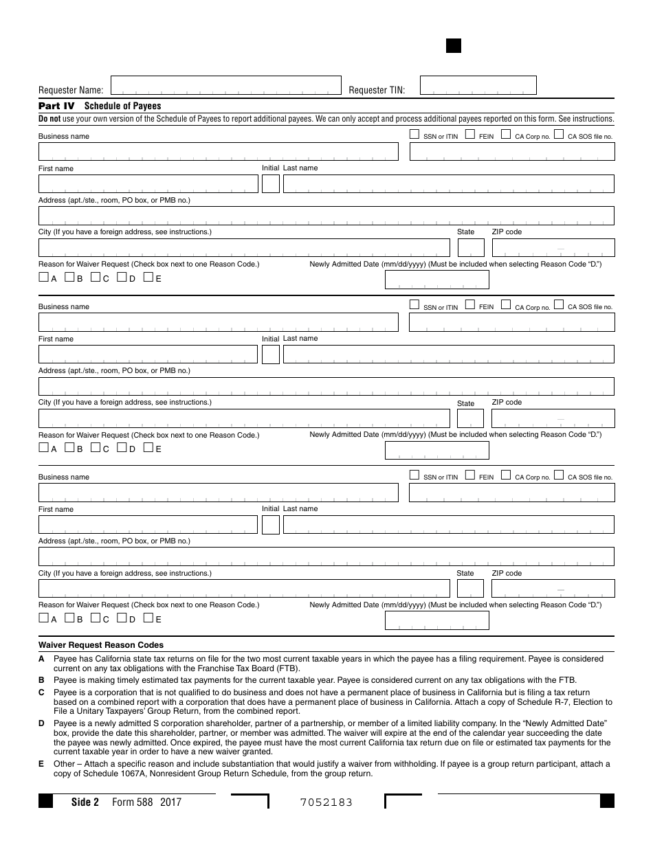 Form 588 - 2018 - Fill Out, Sign Online and Download Fillable PDF ...