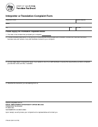 Form FTB630 &quot;Interpreter or Translation Complaint Form&quot; - California