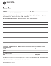 Form FTB2153 PC Declaration - California