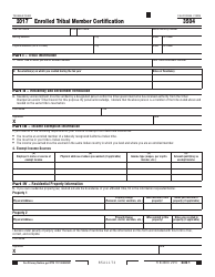 Document preview: Form FTB3504 Enrolled Tribal Member Certification - California