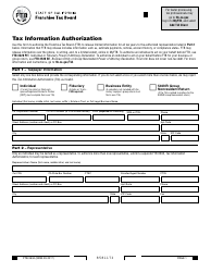 Document preview: Form FTB3534 Tax Information Authorization - California
