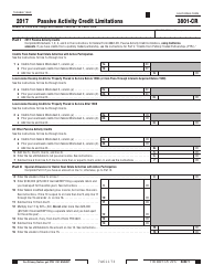 Document preview: Form FTB3801-CR Passive Activity Credit Limitations - California
