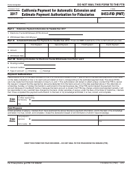Document preview: Form FTB8453-FID (PMT) California Payment for Automatic Extension and Estimate Payment Authorization for Fiduciaries - California, 2017