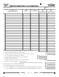 Document preview: Form 540NR Schedule D California Capital Gain or Loss Adjustment - California