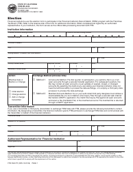 Form FTB2060 PC Financial Institution Record Match (Firm) Election - California