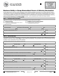 Document preview: Form FTB3520 BE Business Entity or Group Nonresident Power of Attorney Declaration - California
