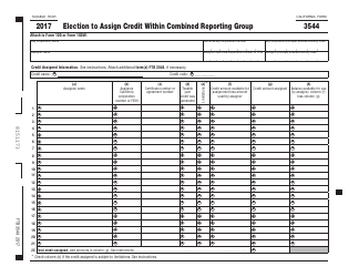 Document preview: Form FTB3544 Election to Assign Credit Within Combined Reporting Group - California