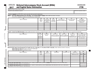 Document preview: Form FTB3726 Deferred Intercompany Stock Account (Disa) and Capital Gains Information - California