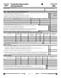 Document preview: Form FTB3885 Corporation Depreciation and Amortization - California