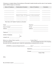 State Form 48831 (IH-EXEM) Affidavit of No Inheritance Tax Due - Indiana, Page 2