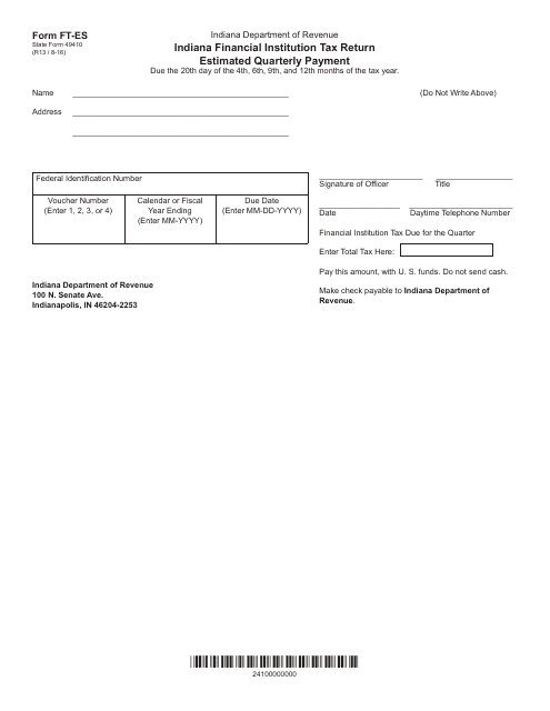 State Form 49410 (FT-ES)  Printable Pdf