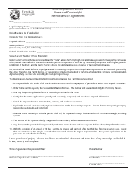 Document preview: State Form 47899 (M-201) Oversized/Overweight Permit Service Agreement - Indiana