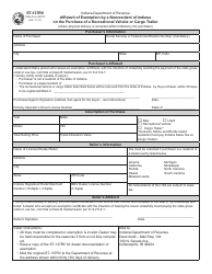 Form ST-137RV (State Form 52705) Download Fillable PDF or Fill Online ...