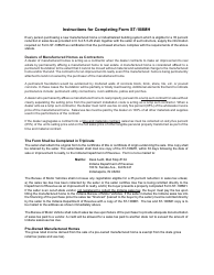 State Form 35838 (ST-108MH) Certification of Sales of Manufactured Homes or Industrial Building Systems - Indiana, Page 2