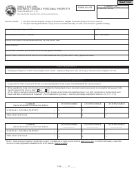 State Form 53855 (104-SR) Single Return Business Tangible Personal Property - Indiana