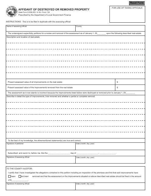 State Form 51536 (135)  Printable Pdf