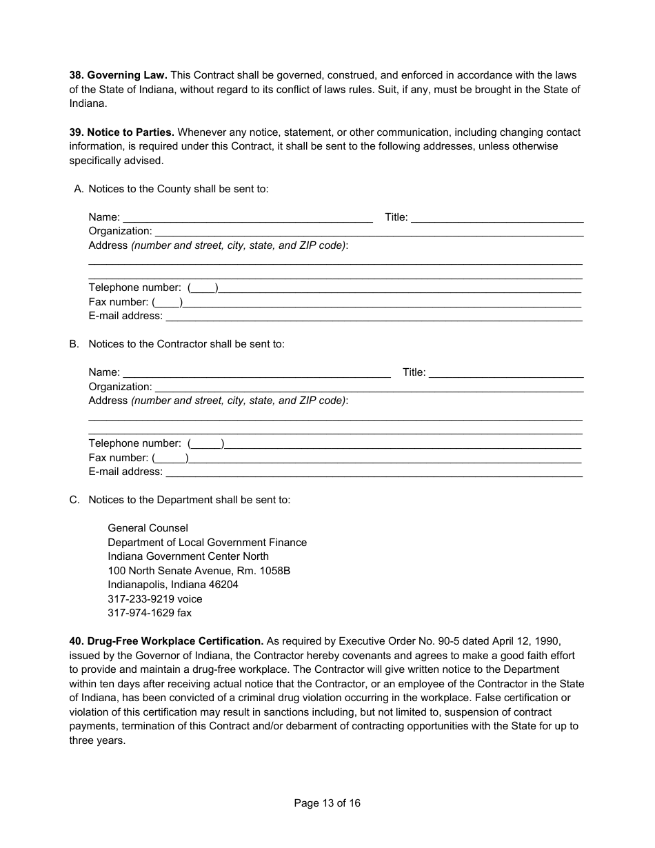 State Form 55931 Prescribed Contract for Computer Software, Services, and Equipment - Indiana, Page 13