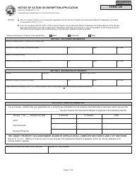 Form 120 (State Form 49585) &quot;Notice of Action on Exemption Application&quot; - Indiana